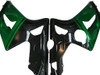Amotopart Fairings Kawasaki ZX6R 636 Green Black elf  Racing  (2003-2004)