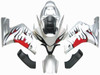 Amotopart Fairings Kawasaki ZX6R 636 Silver & Red Flame Ninja Racing  (2003-2004)