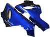Amotopart Fairings Kawasaki ZX6R 636 Black & Blue Flame Ninja Racing  (2005-2006)