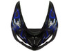 Amotopart Fairings Kawasaki ZX6R 636 Black & Blue Flame Ninja Racing  (2005-2006)