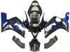 Amotopart Fairings Kawasaki ZX6R 636 Black & Blue Flame Ninja Racing  (2003-2004)
