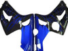 Amotopart Fairings Kawasaki ZX6R 636 Black & Blue Flame Ninja Racing  (2003-2004)