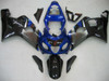 Amotopart Fairings Suzuki GSXR 600 750 Blue Black Silver GSXR Racing  (2004-2005)