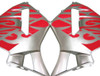 Amotopart Fairings Honda CBR 600 RR Silver & Red Tribal Racing (2005-2006)