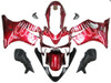 Amotopart Fairings Honda CBR 600 F4i Cherry Red & White Flame Racing (2004-2007)