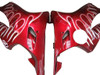 Amotopart Fairings Honda CBR 600 F4i Cherry Red & White Flame Racing (2004-2007)