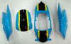 Amotopart Fairings Suzuki GSXR 600 750 Blue Yellow Rizla Racing  (2008-2010)