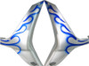 Amotopart Fairings Honda CBR 600 RR Silver & Blue Flame Racing (2007-2008)