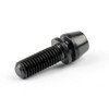 6PCs M5x16mm TITANIUM Bolts Allex Hex Bike Stem Tapered Head Screw + Washer, Black