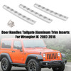 Aluminum Door Handles Tailgate Trim Inserts Wrangler JK Unlimited 4 Door 2007-2017 Silver