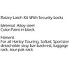 Rotary Latch Latches Kit With Locks For Harley Sissy Bar Luggage Rack Softail Black
