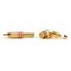 Mad Hornets 100PCS Gold Plated RCA Plug Audio Male Connector W Metal Spring