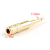 Mad Hornets 1PCS Upgraded 2.5mm Mono Jack Plug Connector Audio HD700 HE Oppo PM-1 PM-2, Gold