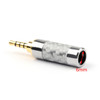1PCS 2.5mm 4 Pole Audio Plug Gold-plated Carbon Fiber Step Type Silver