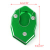 Kickstand Side Plate Stand Extension Pad For Kawasaki ZX6R (09-17) Z800 (13-16) ER6N ZX-10R ER6F NINJA650R (12-17) Green