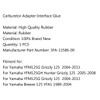 Carburetor Intake Boots 3FA-13586-00 For Yamaha YFM125G Grizzly 125 (04-13) YFM125GH Hunter Grizzly 125 (05-08) Breeze 125 YFA1 (89-04)