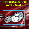 Headlight Lens Shell Plastic Cover Right For Benz W203 C-Class 4 Door (2001-2007) Pair