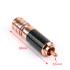 1PC Copper Carbon fiber RCA Plug Gold Plated Audio Adapter Connector, Blue