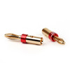 8PCs Solderless Banana Plug Gold-plated Speaker Cable Audio Connector, Red