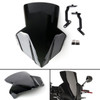 ABS Plastic Windscreen Windshield Shield with Bracket For Honda CB650F 14-17 Black