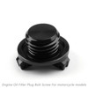 M20 Engine Oil Filler Plug Fill Cap Screw For Suzuki 250SB V-STORM250 V-STORM1000/XT V-STORM650/XT Black