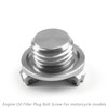 M20 Engine Oil Filler Plug Fill Cap Screw For Kawasaki KLX250 D-TRACKER VERSYS650 VERSYS1000 NINJA 400R NINJA 600R Z1000 Silver