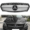 Front Diamond Star Grille Grill For Benz W117 CLA Class 2013-2016 Silver