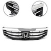 Black Chrome Front Upper Bumper Hood Grille Grill Fit Honda Accord 2011-2012 4DR