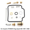 Carburetor Rebuild Repair Kit For Suzuki LTF4WDX King Quad 300 91-98 Black