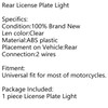 LED Rear Tail License Plate Brake Number Plate Light Mini Taillight Black