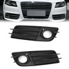 Left+Right Matte Black Fog Light Grill S-Line Bumper For Audi A4 S-LINE S4 08-12 Black