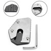 CNC Side Stand Kickstand Pad Extension Plate For SUZUKI V-STROM 650 DL650 12-19 650 XT 17-19 Black