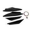 4pcs Bumper Canards Fin Wing Diffuser Trim Mods Gloss Black