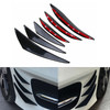 6pcs Bumper Canards Fin Wing Diffuser Trim Mods Gloss Black