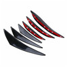 6pcs Bumper Canards Fin Wing Diffuser Trim Mods Gloss Black