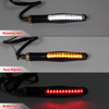 4x Universal LED Turn Signal Flowing Amber Indicator + White DRL + Red Brake Light Clear