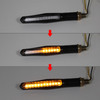 2x M10 Sequential Flowing LED Turn Signal Indicator Lights Lamp Amber For Universal Motorcycle Clear