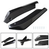 2x Gloss Black Car Rear Bumper Fin Canard Splitter Diffuser Valence Spoiler Lip Gblack