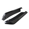 2x Gloss Black Car Rear Bumper Fin Canard Splitter Diffuser Valence Spoiler Lip Gblack