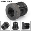 1/2-28 to 13/16-16 Threaded Adapter Anodized Alum Automotive Oil Filter Black