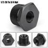 1/2-28 To 3/4 NPT Threaded Adapter Automotive Oil Filter Adapter Black