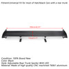 Universal Hatch Adjustable Aluminum Rear Trunk Wing Racing Spoiler With LED Black