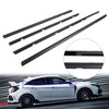 4pcs Car Weatherstrip Window Moulding Trim Seal Belt For Honda Civic 12-15 Black