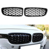 Diamond Front Upper Grille For BMW 4 Sereis F32 F33 F36 F82 M4 All Models 14-18 Black