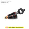 4.2A Dual USB Charger DIN Socket Voltmeter For BMW Motorcycle EU Plug Black