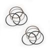 Engine Piston Rings Pin Kit +0.25MM For Honda CA125 Rebel 95-99 CM125 82-99 CD125T CB125T CBT125 82-84 88 90 1993