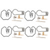 4X Carburetor Carb Repair Rebuild Kit Fit For Honda CB750F Super Sport 1977-1978 CB750K 750 Four 1978