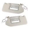Left+Right Sun Visor For Nissan 13-18 Pathfinder 14-17 Infiniti QX60 w/Lamp Gray