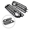 Ring Bumper Fog Light Grill Bumper For Audi A4 S-LINE S4 08-12 Chrome