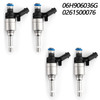 4x Fuel Injectors For Audi A4 A3 A5 TT VW T5 Eos CC 2.0L Turbo 0261500076 06H906036G Silver